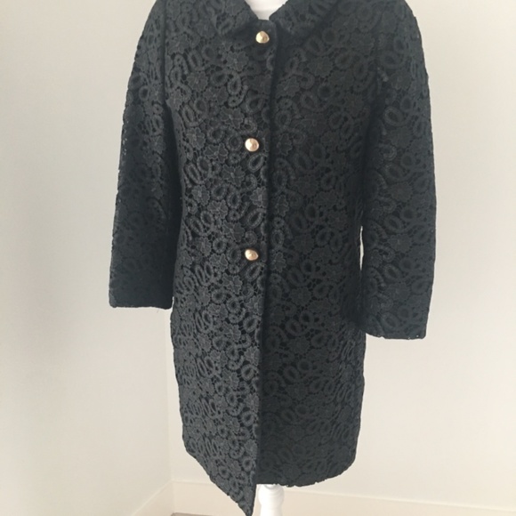 KATE SPADE FRANNY 3/4 SLEEVE ALLOVER LACE COAT SIZE 0 - Picture 4 of 11